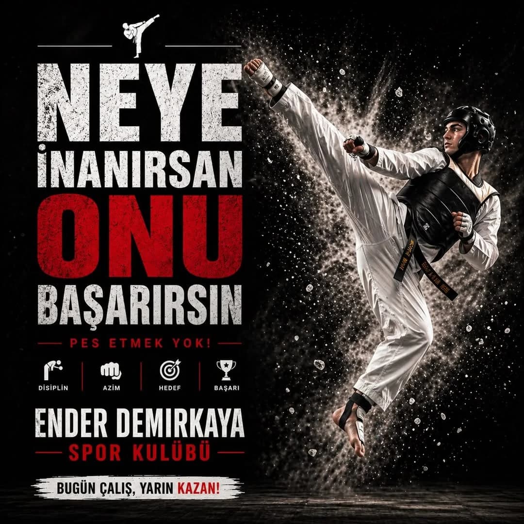 Ender Demirkaya Spor Kulübü motivasyon posteri